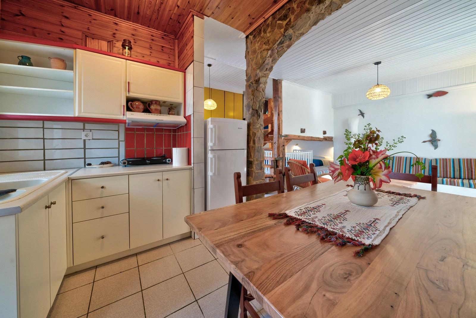 Inside garden apartment two, with its timber half-floor