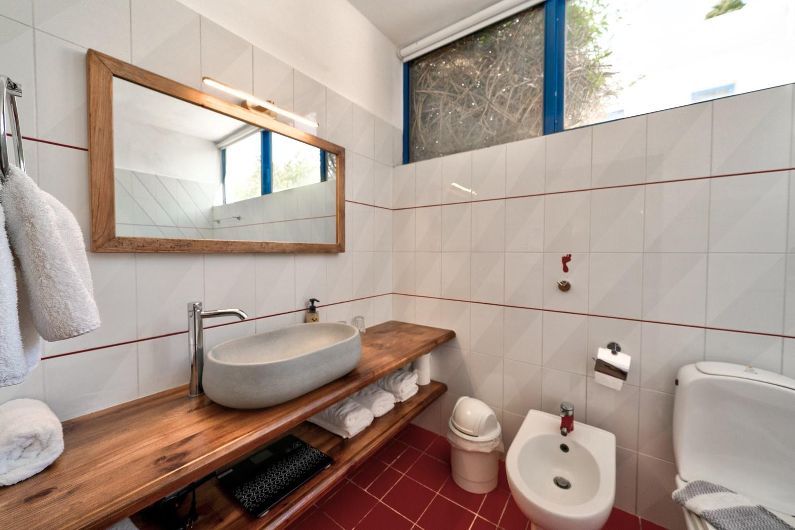 Inside garden apartment two, with its timber half-floor