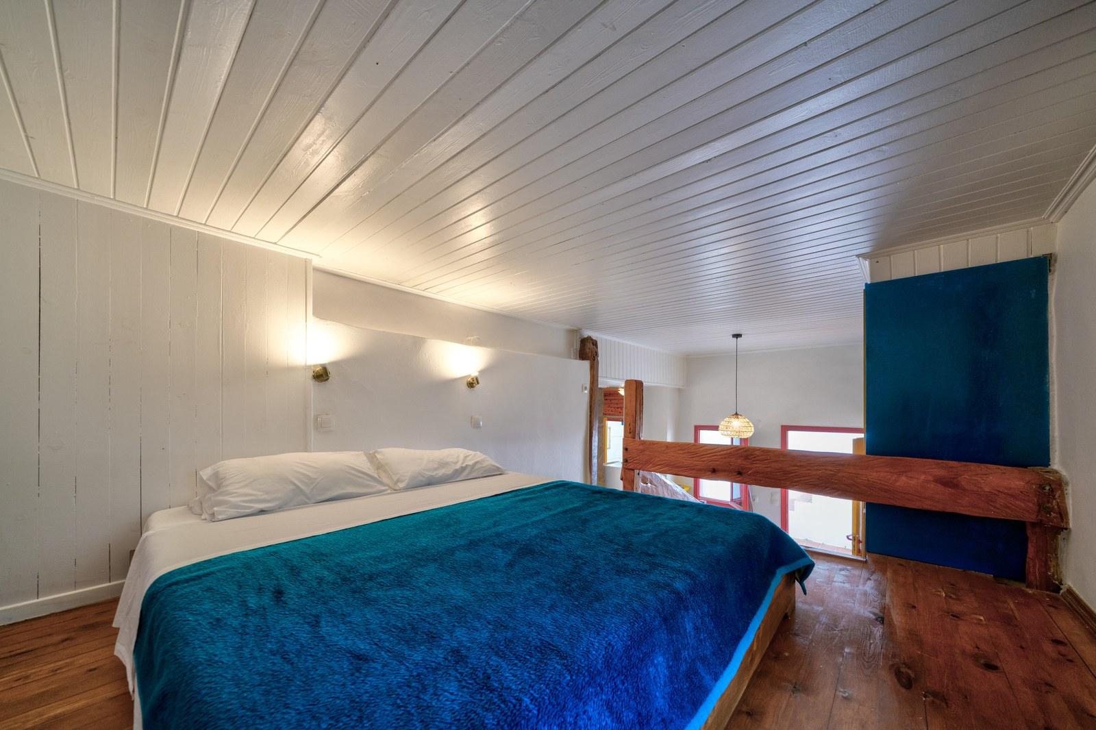 Inside garden apartment two, with its timber half-floor