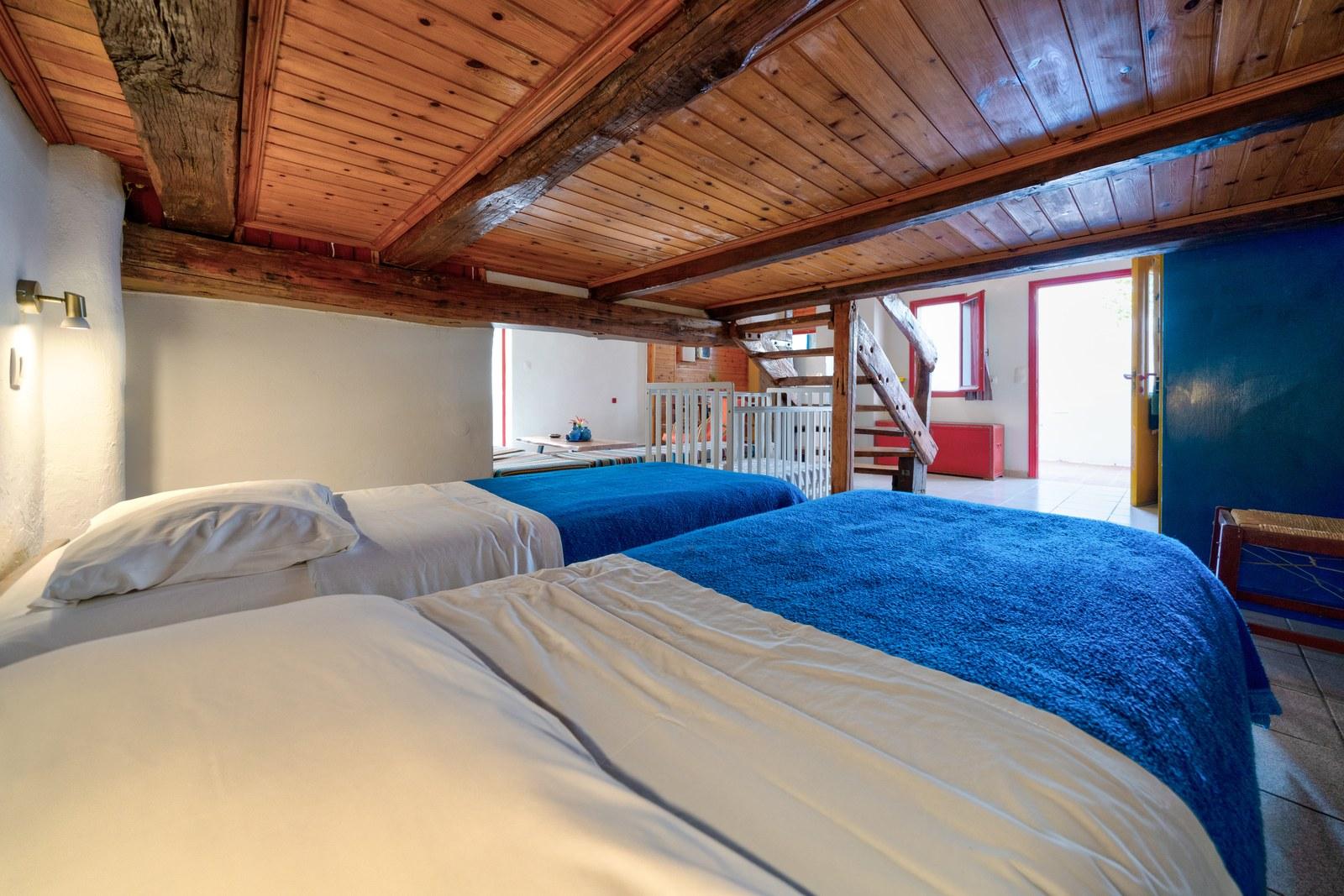 Inside garden apartment two, with its timber half-floor