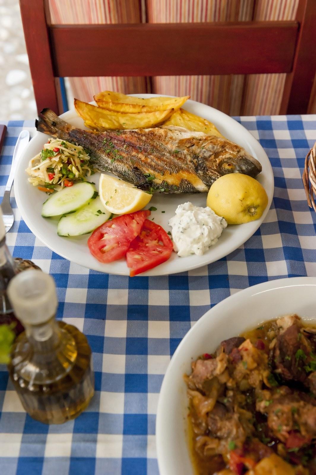 A dish from the kitchen at Plakias Bay