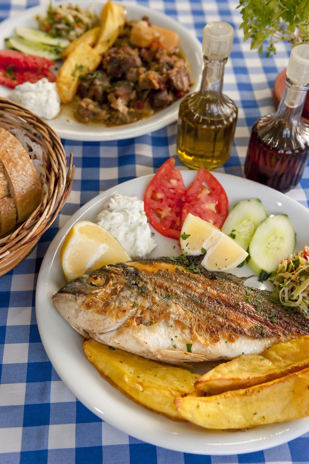 A dish from the kitchen at Plakias Bay